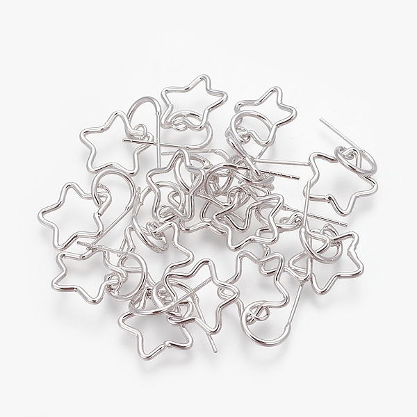 PandaHall Brass Dangle Stud Earrings, Long-Lasting Plated, Nickel Free, Star, Real Platinum Plated, 20mm, Pin: 0.6mm Brass
PandaHall Brass Dangle Stud Earrings, Long-Lasting Plated, Nickel Free, Star, Real Platinum Plated, 20mm, Pin: 0.6mm Brass