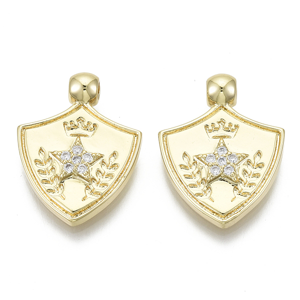 PandaHall Brass Micro Pave Cubic Zirconia Pendants, Nickel Free, Chevron, Real 16K Gold Plated, Clear, 25x19x5mm, Hole: 2.5mm Brass+Cubic...
PandaHall Brass Micro Pave Cubic Zirconia Pendants, Nickel Free, Chevron, Real 16K Gold Plated, Clear, 25x19x5mm, Hole: 2.5mm Brass+Cubic...