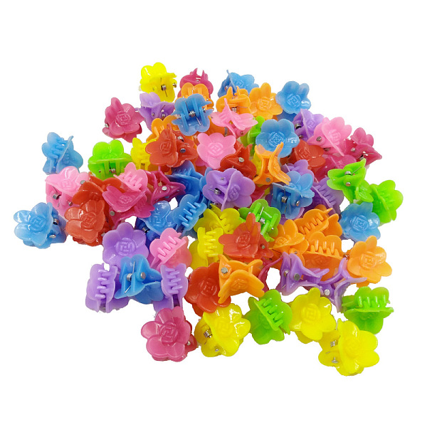 PandaHall Kids Hair Accessories, Plastic Claw Hair Clips, Flower, Mixed Color, 18x18mm, about 100pcs/bag Plastic Multicolor
PandaHall Kids Hair Accessories, Plastic Claw Hair Clips, Flower, Mixed Color, 18x18mm, about 100pcs/bag Plastic Multicolor