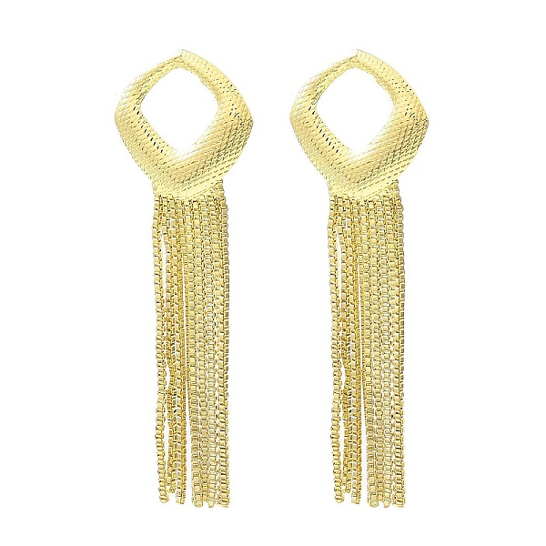 PandaHall Hollow Rhombus Brass Stud Earrings, Chains Tassel Earrings, Long-Lasting Plated, Lead Free & Cadmium Free, Real 18K Gold Plated...
PandaHall Hollow Rhombus Brass Stud Earrings, Chains Tassel Earrings, Long-Lasting Plated, Lead Free & Cadmium Free, Real 18K Gold Plated...