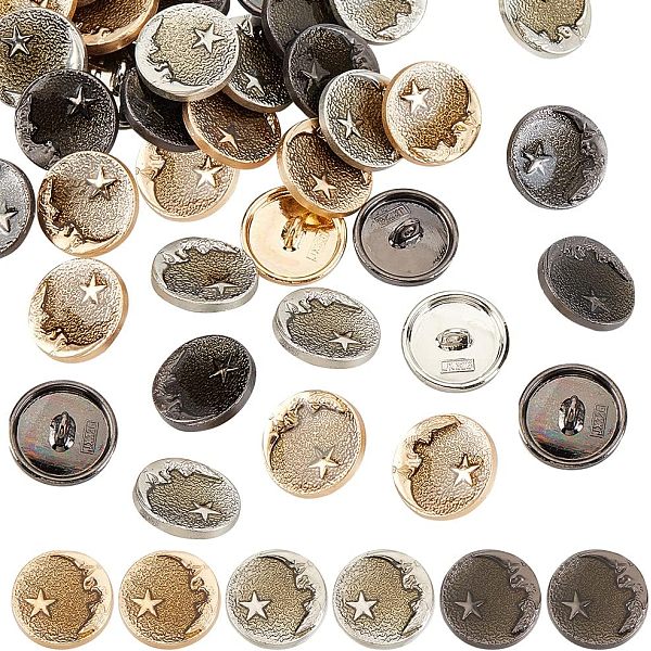 PandaHall OLYCRAFT 36Pcs 3 Colors Alloy Shank Buttons Star Moon Pattern Metal Blazer Buttons 18mm Vintage Shank Buttons Round Sewing Shank...
PandaHall OLYCRAFT 36Pcs 3 Colors Alloy Shank Buttons Star Moon Pattern Metal Blazer Buttons 18mm Vintage Shank Buttons Round Sewing Shank...