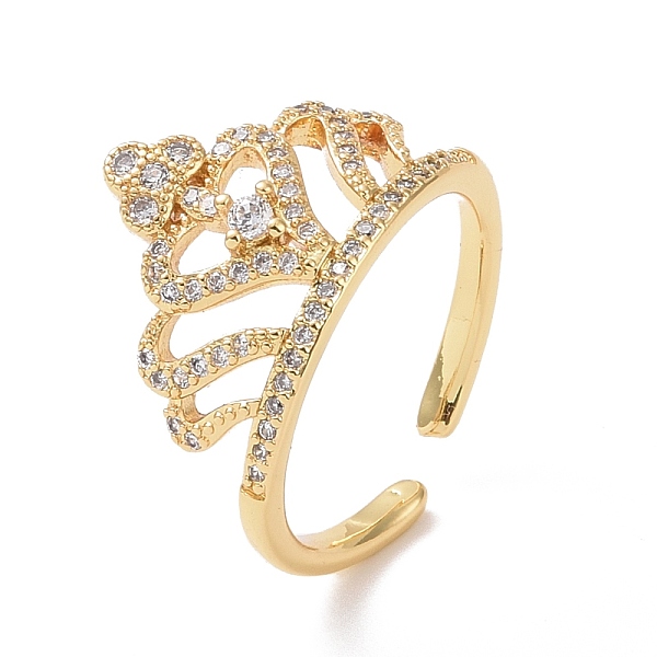 PandaHall Clear Cubic Zirconia Crown Open Ring, Brass Jewelry for Women, Cadmium Free & Lead Free, Real 18K Gold Plated, US Size 6 1/4...
PandaHall Clear Cubic Zirconia Crown Open Ring, Brass Jewelry for Women, Cadmium Free & Lead Free, Real 18K Gold Plated, US Size 6 1/4...