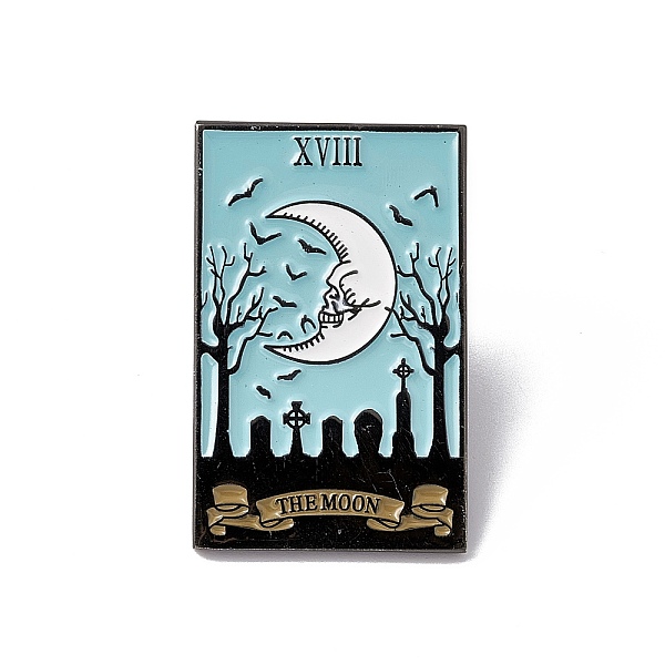PandaHall The Moon Tarot Card Enamel Pin, Gunmetal Brass Brooch for Backpack Clothes, Sky Blue, 30x19x2mm, Pin: 1.2mm. Brass
PandaHall The Moon Tarot Card Enamel Pin, Gunmetal Brass Brooch for Backpack Clothes, Sky Blue, 30x19x2mm, Pin: 1.2mm. Brass