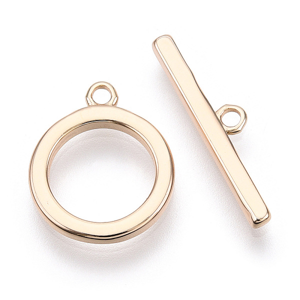 PandaHall Brass Toggle Clasps, Ring, Real 18K Gold Plated, Ring: 16x13x2mm, Hole: 1.6mm, Inner Diameter: 9mm, Bar: 20.5x4.5x2mm, hole: 1.6mm...
PandaHall Brass Toggle Clasps, Ring, Real 18K Gold Plated, Ring: 16x13x2mm, Hole: 1.6mm, Inner Diameter: 9mm, Bar: 20.5x4.5x2mm, hole: 1.6mm...