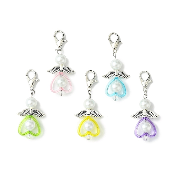 PandaHall Heart Angel Acrylic Pendant Decorations, with Alloy Swivel Lobster Clasps, Mixed Color, 50mm Acrylic Heart
PandaHall Heart Angel Acrylic Pendant Decorations, with Alloy Swivel Lobster Clasps, Mixed Color, 50mm Acrylic Heart