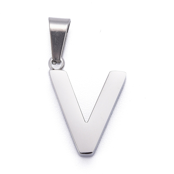 PandaHall 304 Stainless Steel Letter Pendants, Manual Polishing, Alphabet, Stainless Steel Color, Letter.V, 18x13.8x3.5mm, Hole: 6.5x3.5mm...
PandaHall 304 Stainless Steel Letter Pendants, Manual Polishing, Alphabet, Stainless Steel Color, Letter.V, 18x13.8x3.5mm, Hole: 6.5x3.5mm...