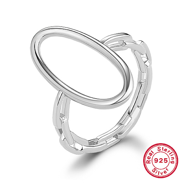 PandaHall Rhodium Plated 925 Sterling Silver Finger Ring, Hollow Oval, Platinum, Inner Diameter: 18mm Sterling Silver Oval
PandaHall Rhodium Plated 925 Sterling Silver Finger Ring, Hollow Oval, Platinum, Inner Diameter: 18mm Sterling Silver Oval