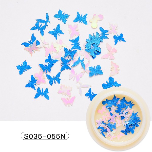 PandaHall Paper Cabochons, Fashion Nail Art Decorations, Butterfly, Blue, 3~5x5~7x0.1mm, 50pcs/box Paper Butterfly Blue
PandaHall Paper Cabochons, Fashion Nail Art Decorations, Butterfly, Blue, 3~5x5~7x0.1mm, 50pcs/box Paper Butterfly Blue