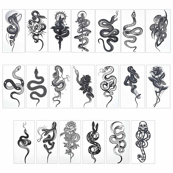 PandaHall CRASPIRE Snake Temporary Tattoos Black Rose and Snake Temporary Tattoo Stickers Waterproof Arm Neck Makeup Cosmos Tattoos Paper...
PandaHall CRASPIRE Snake Temporary Tattoos Black Rose and Snake Temporary Tattoo Stickers Waterproof Arm Neck Makeup Cosmos Tattoos Paper...