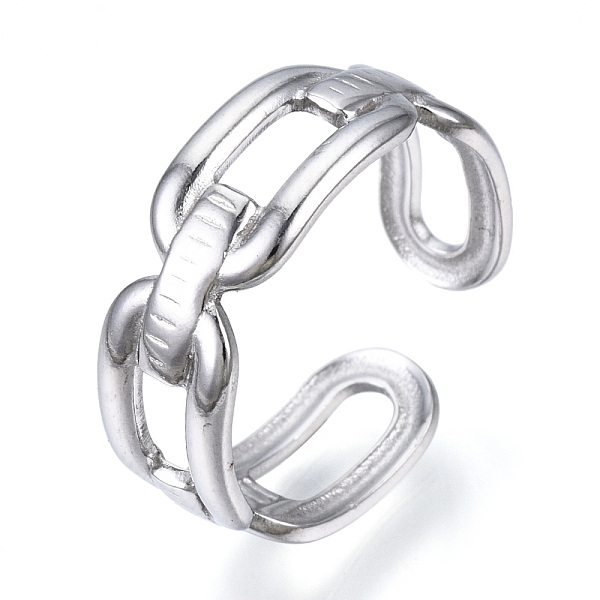 PandaHall 304 Stainless Steel Oval Open Cuff Ring, Hollow Ring for Women, Stainless Steel Color, US Size 7(17.3mm) 304 Stainless Steel
PandaHall 304 Stainless Steel Oval Open Cuff Ring, Hollow Ring for Women, Stainless Steel Color, US Size 7(17.3mm) 304 Stainless Steel
