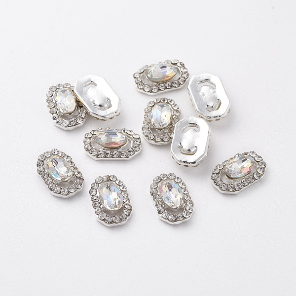 PandaHall Alloy Cabochons, Nail Art Decoration Accessories, with K9 Glass Rhinestones, Rectangle Octagon, Platinum, Crystal AB, 11x7mm..., Clear
PandaHall Alloy Cabochons, Nail Art Decoration Accessories, with K9 Glass Rhinestones, Rectangle Octagon, Platinum, Crystal AB, 11x7mm..., Clear
