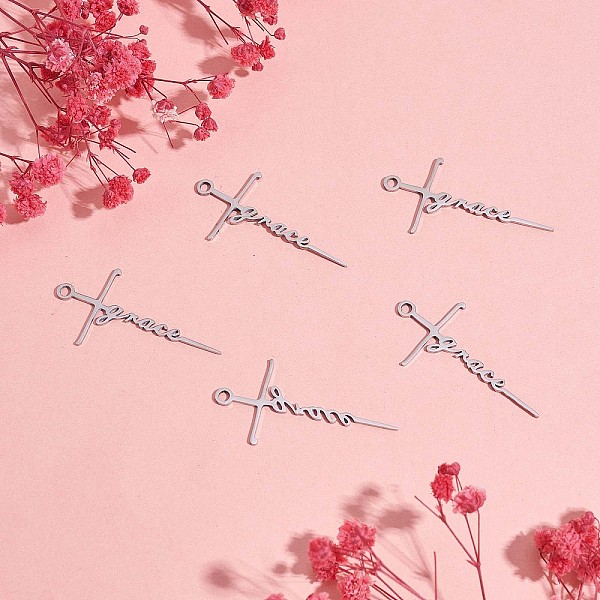 PandaHall 10Pcs Grace Cross Charm Pendant Cross Faith Charm Necklace Stainless Steel Pendant for Christian Religious Jewelry Gifts Making...
PandaHall 10Pcs Grace Cross Charm Pendant Cross Faith Charm Necklace Stainless Steel Pendant for Christian Religious Jewelry Gifts Making...