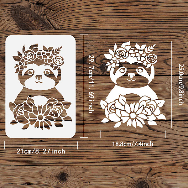 PandaHall Plastic Drawing Painting Stencils Templates, for Painting on Scrapbook Fabric Tiles Floor Furniture Wood, Rectangle, Sloth Pattern...
PandaHall Plastic Drawing Painting Stencils Templates, for Painting on Scrapbook Fabric Tiles Floor Furniture Wood, Rectangle, Sloth Pattern...