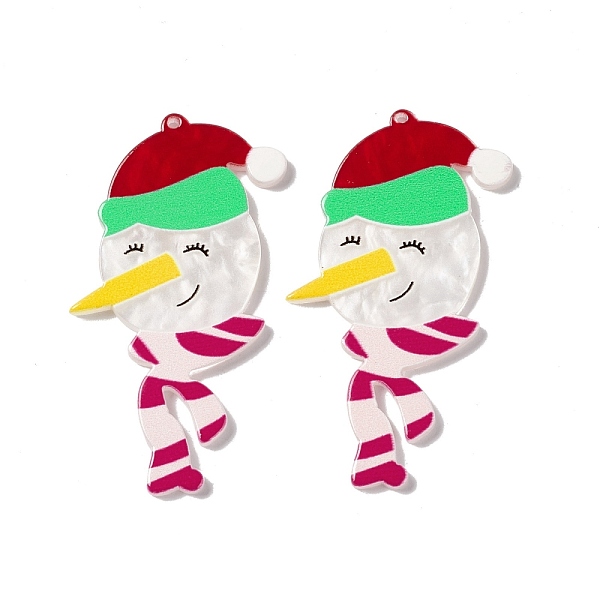 PandaHall Opaque Acrylic Big Pendants, Snowman Charms, Colorful, 62x35x2.5mm, Hole: 1.2mm Acrylic Snowman
PandaHall Opaque Acrylic Big Pendants, Snowman Charms, Colorful, 62x35x2.5mm, Hole: 1.2mm Acrylic Snowman