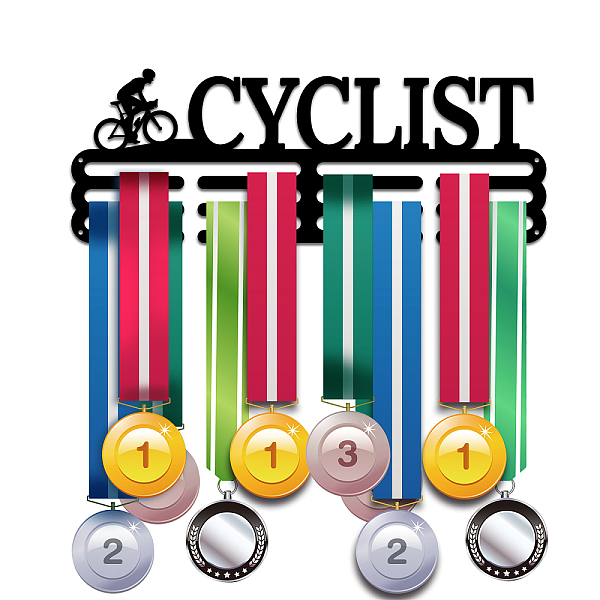 PandaHall Fashion Iron Medal Hanger Holder Display Wall Rack, with Screws, Sports Theme, Cyclist, Human Pattern, 150x400mm Iron Human
PandaHall Fashion Iron Medal Hanger Holder Display Wall Rack, with Screws, Sports Theme, Cyclist, Human Pattern, 150x400mm Iron Human