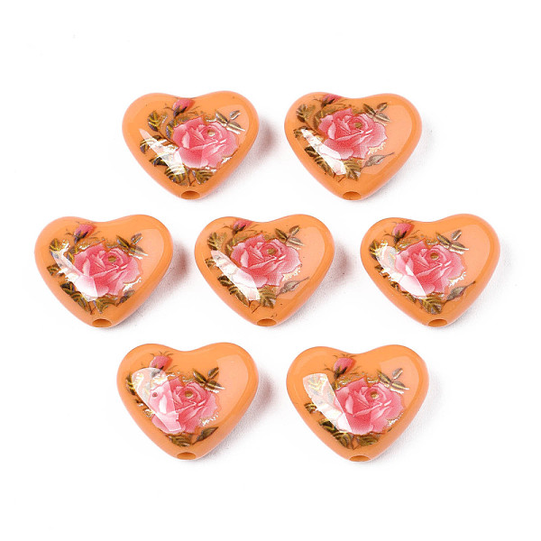PandaHall Flower Printed Opaque Acrylic Heart Beads, Sandy Brown, 16x19x8mm, Hole: 2mm Acrylic Heart
PandaHall Flower Printed Opaque Acrylic Heart Beads, Sandy Brown, 16x19x8mm, Hole: 2mm Acrylic Heart