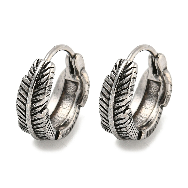 PandaHall 316 Surgical Stainless Steel Hoop Earrings, Feather, Antique Silver, 14x3.5mm 316 Surgical Stainless Steel Feather
PandaHall 316 Surgical Stainless Steel Hoop Earrings, Feather, Antique Silver, 14x3.5mm 316 Surgical Stainless Steel Feather