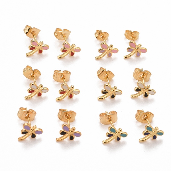 PandaHall 304 Stainless Steel Enamel Stud Earrings, with 316 Stainless Steel Pin, Dragonfly, Mixed Color, 8x8mm, Pin: 0.7mm 304 Stainless..., Multicolor
PandaHall 304 Stainless Steel Enamel Stud Earrings, with 316 Stainless Steel Pin, Dragonfly, Mixed Color, 8x8mm, Pin: 0.7mm 304 Stainless..., Multicolor