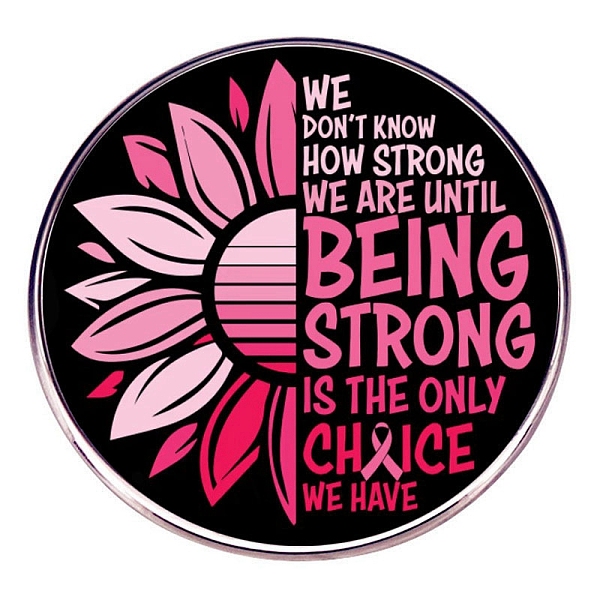 PandaHall Alloy Brooch, Flat Round with Word & Sunflower Pattern, Deep Pink, 30mm Alloy Flat Round
PandaHall Alloy Brooch, Flat Round with Word & Sunflower Pattern, Deep Pink, 30mm Alloy Flat Round