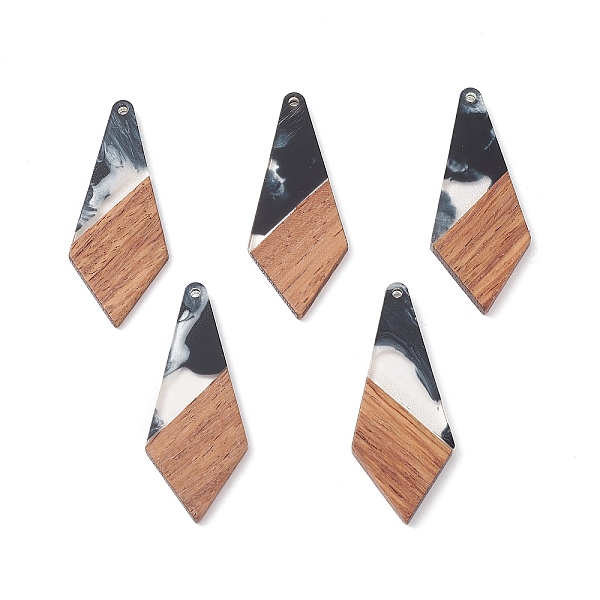 PandaHall Resin & Walnut Wood Pendants, Two Tone Geometric Charms, Kite, 53x21.5x2.5mm, Hole: 2mm Wood Kite
PandaHall Resin & Walnut Wood Pendants, Two Tone Geometric Charms, Kite, 53x21.5x2.5mm, Hole: 2mm Wood Kite