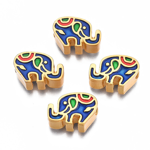 PandaHall Rack Plating Alloy Enamel Beads, Cadmium Free & Lead Free, Matte Gold Color, Elephant, Medium Blue, 8.5x13x4.5mm, Hole: 2mm...
PandaHall Rack Plating Alloy Enamel Beads, Cadmium Free & Lead Free, Matte Gold Color, Elephant, Medium Blue, 8.5x13x4.5mm, Hole: 2mm...