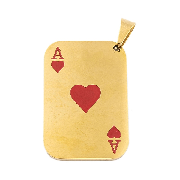 PandaHall 304 Stainless Steel Pendants, with Enamel, Playing Card, Ace of Spades Charm, Golden, 39.5x26.5x2mm, Hole: 8.5x4.5mm Stainless..., Red
PandaHall 304 Stainless Steel Pendants, with Enamel, Playing Card, Ace of Spades Charm, Golden, 39.5x26.5x2mm, Hole: 8.5x4.5mm Stainless..., Red