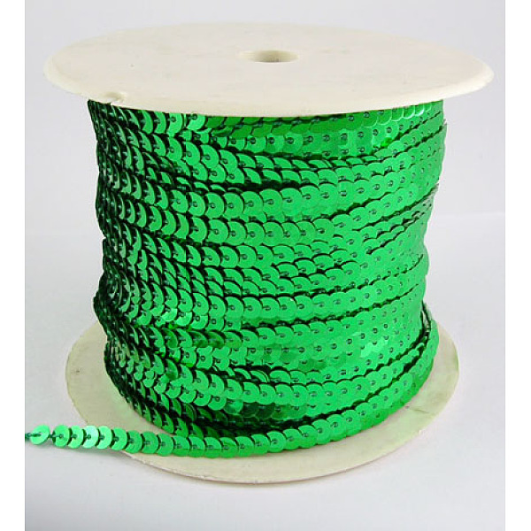 PandaHall Plastic Paillette/Sequins Chain Rolls, AB Color, Green, 6mm Plastic Flat Round Green
PandaHall Plastic Paillette/Sequins Chain Rolls, AB Color, Green, 6mm Plastic Flat Round Green