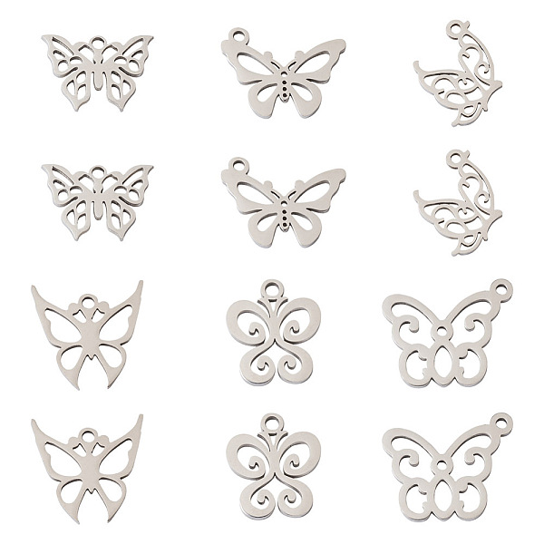 PandaHall Jewelry 36Pcs 6 Style 201 Stainless Steel Pendants, Butterfly, Stainless Steel Color, 10.5~15x12~18x1mm, Hole: 1.4~1.5mm...
PandaHall Jewelry 36Pcs 6 Style 201 Stainless Steel Pendants, Butterfly, Stainless Steel Color, 10.5~15x12~18x1mm, Hole: 1.4~1.5mm...