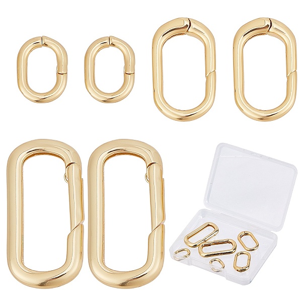 PandaHall SUNNYCLUE 1 Box 6Pcs 3 Sizes Brass Oval Key Rings Spring Gate Ring 18k Gold Keychain Carabiner Lock Clasps Connector Fastener for...
PandaHall SUNNYCLUE 1 Box 6Pcs 3 Sizes Brass Oval Key Rings Spring Gate Ring 18k Gold Keychain Carabiner Lock Clasps Connector Fastener for...