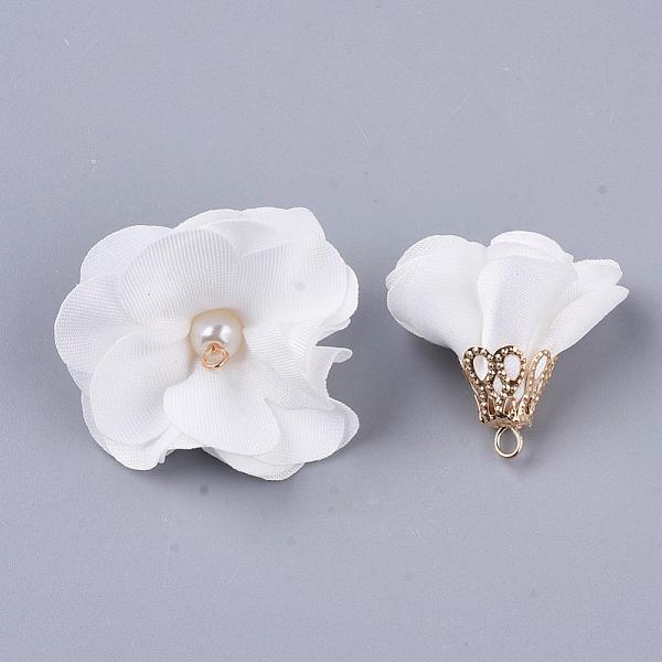 PandaHall Handmade Cloth Pendant Decorations, with Alloy Findings, Flower, White, 24~26x24~25mm, Hole: 2mm Cloth Flower White
PandaHall Handmade Cloth Pendant Decorations, with Alloy Findings, Flower, White, 24~26x24~25mm, Hole: 2mm Cloth Flower White