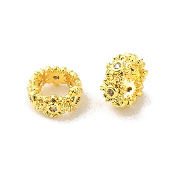 PandaHall Rack Plating Brass Beads, with Cubic Zirconia, Long-Lasting Plated, Lead Free & Cadmium Free, Rings with Flower, Clear, 8x4mm...
PandaHall Rack Plating Brass Beads, with Cubic Zirconia, Long-Lasting Plated, Lead Free & Cadmium Free, Rings with Flower, Clear, 8x4mm...