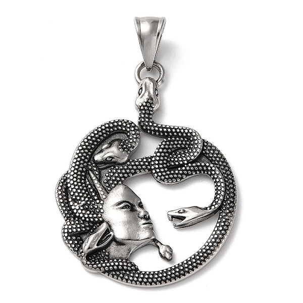 PandaHall Ion Plating(IP) 304 Stainless Steel Pendants, Medusa Charm, Antique Silver, 47x34.5x3mm, Hole: 4.5x8mm 304 Stainless Steel Others
PandaHall Ion Plating(IP) 304 Stainless Steel Pendants, Medusa Charm, Antique Silver, 47x34.5x3mm, Hole: 4.5x8mm 304 Stainless Steel Others
