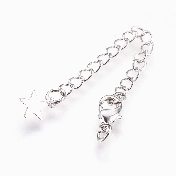 PandaHall Brass Chain Extender, with Lobster Claw Clasps, Cadmium Free & Nickel Free & Lead Free, Long-Lasting Plated, Star, Platinum...
PandaHall Brass Chain Extender, with Lobster Claw Clasps, Cadmium Free & Nickel Free & Lead Free, Long-Lasting Plated, Star, Platinum...