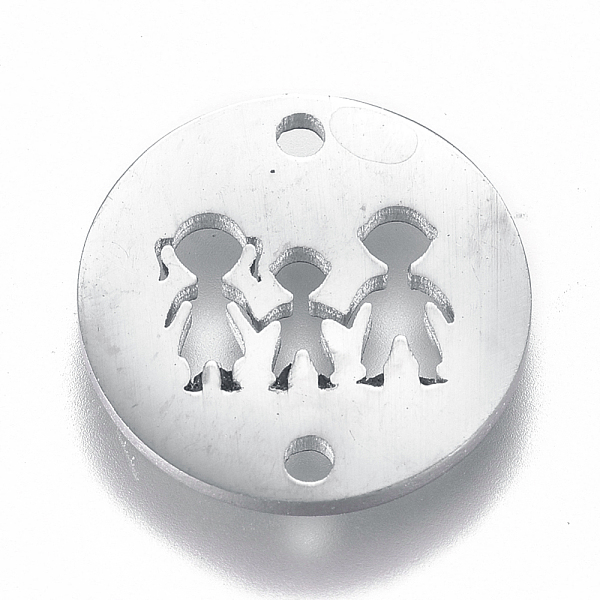 PandaHall 304 Stainless Steel Links connectors, Flat Round with Human, Family, Stainless Steel Color, 12x1mm, Hole: 1.2mm 304 Stainless...
PandaHall 304 Stainless Steel Links connectors, Flat Round with Human, Family, Stainless Steel Color, 12x1mm, Hole: 1.2mm 304 Stainless...