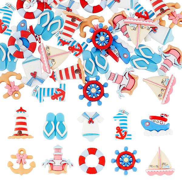 PandaHall CHGCRAFT 40Pcs 10 Styles Nautical Theme Resin Cabochon Charms Summer Cabochons Flatback Undrill Sea Beach Cartoon Beads for DIY..., Multicolor
PandaHall CHGCRAFT 40Pcs 10 Styles Nautical Theme Resin Cabochon Charms Summer Cabochons Flatback Undrill Sea Beach Cartoon Beads for DIY..., Multicolor