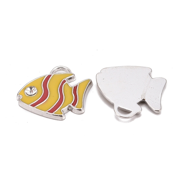 PandaHall Alloy Enamel Pendants, with Rhinestone, Lead Free and Cadmium Free, Butterflyfish, Platinum, Yellow, 19x20x2mm, Hole: 3mm Alloy...
PandaHall Alloy Enamel Pendants, with Rhinestone, Lead Free and Cadmium Free, Butterflyfish, Platinum, Yellow, 19x20x2mm, Hole: 3mm Alloy...