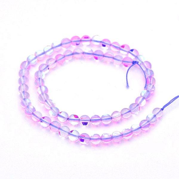 PandaHall Round Synthetic Moonstone Beads Strands, Holographic Beads, Dyed, Lilac, 6mm, Hole: 1mm, about 60~62pcs/strand, 14~15 inch..., Purple
PandaHall Round Synthetic Moonstone Beads Strands, Holographic Beads, Dyed, Lilac, 6mm, Hole: 1mm, about 60~62pcs/strand, 14~15 inch..., Purple