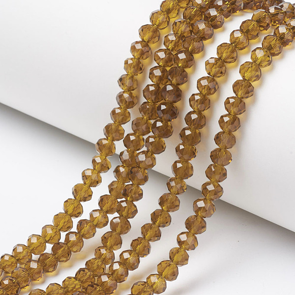 PandaHall Glass Beads Strands, Faceted, Rondelle, Dark Goldenrod, 4x3mm, Hole: 0.4mm, about 113~115pcs/strand, 41~42cm Glass Rondelle Gold
PandaHall Glass Beads Strands, Faceted, Rondelle, Dark Goldenrod, 4x3mm, Hole: 0.4mm, about 113~115pcs/strand, 41~42cm Glass Rondelle Gold