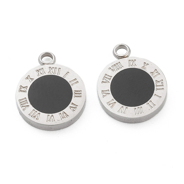 PandaHall Fashion 304 Stainless Steel Enamel Charms, Flat Round with Black Roman Numerals, Stainless Steel Color, 14x11x2mm, Hole: 1.8mm...
PandaHall Fashion 304 Stainless Steel Enamel Charms, Flat Round with Black Roman Numerals, Stainless Steel Color, 14x11x2mm, Hole: 1.8mm...