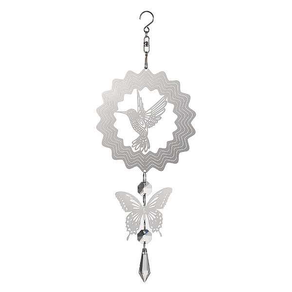 PandaHall Butterfly 201 Stainless Steel 3D Wind Spinner with Glass Pendant, for Outside Yard and Garden Decoration, Bird, 256mm, Pendant...
PandaHall Butterfly 201 Stainless Steel 3D Wind Spinner with Glass Pendant, for Outside Yard and Garden Decoration, Bird, 256mm, Pendant...
