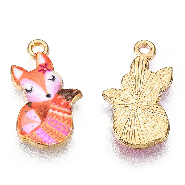 PandaHall Painted Alloy Pendants, Fox Charm, Cadmium Free & Nickel Free & Lead Free, Golden, Light Salmon, 19.5x11.5x2mm, Hole: 1.5mm Alloy..., Brown
PandaHall Painted Alloy Pendants, Fox Charm, Cadmium Free & Nickel Free & Lead Free, Golden, Light Salmon, 19.5x11.5x2mm, Hole: 1.5mm Alloy..., Brown