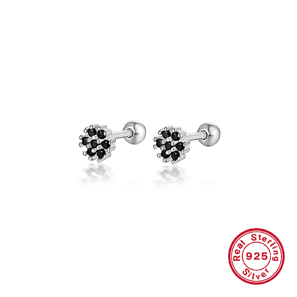 PandaHall Rhodium Plated Platinum 925 Sterling Silver Flower Stud Earrings, with Cubic Zirconia, Black, 5mm Sterling Silver Flower Black
PandaHall Rhodium Plated Platinum 925 Sterling Silver Flower Stud Earrings, with Cubic Zirconia, Black, 5mm Sterling Silver Flower Black