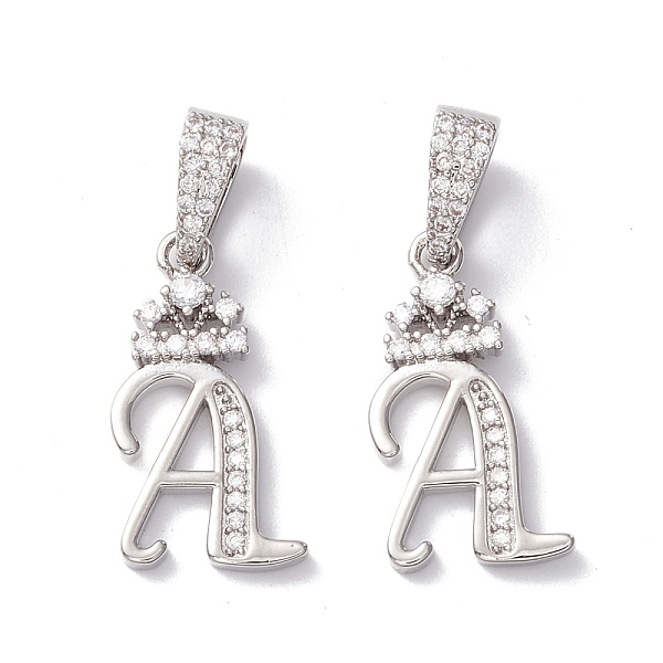 PandaHall Eco-Friendly Brass Micro Pave Cubic Zirconia Pendants, Long-Lasting Plated, Real Platinum Plated, Cadmium Free & Lead Free, Letter...
PandaHall Eco-Friendly Brass Micro Pave Cubic Zirconia Pendants, Long-Lasting Plated, Real Platinum Plated, Cadmium Free & Lead Free, Letter...