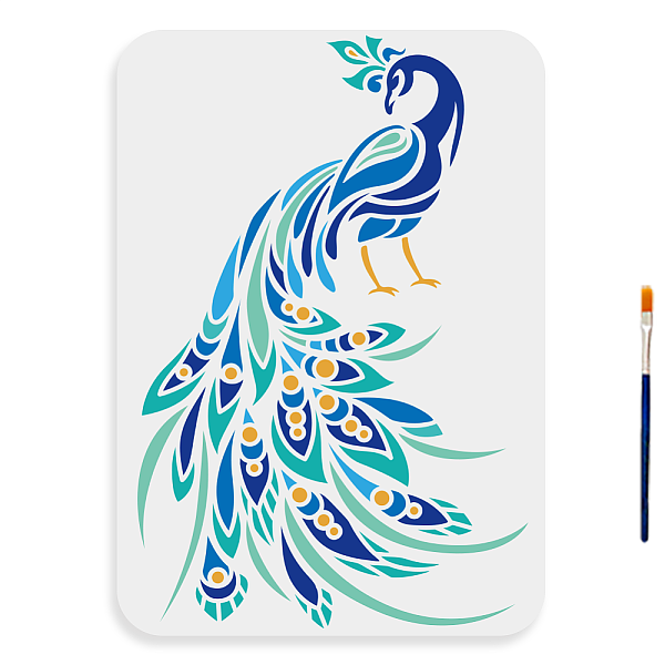 PandaHall MAYJOYDIY US 1Pc PET Hollow Out Drawing Painting Stencils, for DIY Scrapbook, Photo Album, with 1Pc Art Paint Brushes, Peacock...
PandaHall MAYJOYDIY US 1Pc PET Hollow Out Drawing Painting Stencils, for DIY Scrapbook, Photo Album, with 1Pc Art Paint Brushes, Peacock...