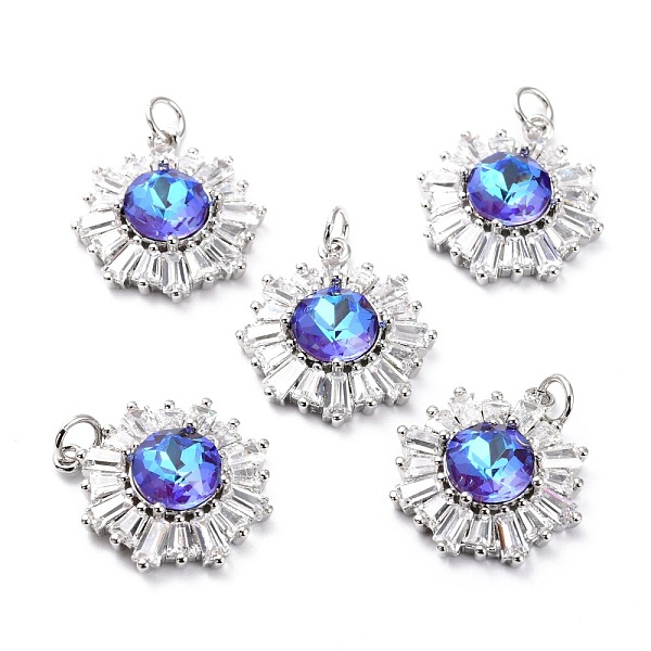 PandaHall Brass Micro Pave Cubic Zirconia Pendants, Long-Lasting Plated, Real 18K Gold Plated with Glass, Snowflake, Royal Blue...
PandaHall Brass Micro Pave Cubic Zirconia Pendants, Long-Lasting Plated, Real 18K Gold Plated with Glass, Snowflake, Royal Blue...