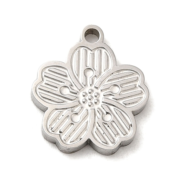 PandaHall 304 Stainless Steel Charms, Textured and Laser Cut, Flower Charm, Stainless Steel Color, 11.5x10.5x1.5mm, Hole: 1.2mm 304...
PandaHall 304 Stainless Steel Charms, Textured and Laser Cut, Flower Charm, Stainless Steel Color, 11.5x10.5x1.5mm, Hole: 1.2mm 304...