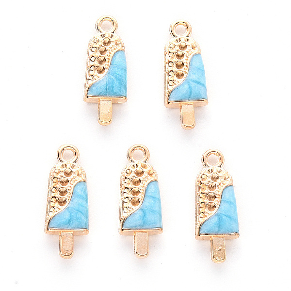 PandaHall Alloy Enamel Pendants, Cadmium Free & Lead Free, Light Gold, Ice Cream, Sky Blue, 18.5x7x3.5mm, Hole: 1.6mm Alloy+Enamel Food
PandaHall Alloy Enamel Pendants, Cadmium Free & Lead Free, Light Gold, Ice Cream, Sky Blue, 18.5x7x3.5mm, Hole: 1.6mm Alloy+Enamel Food