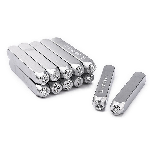 PandaHall Iron Metal Stamps, for Imprinting Metal, Plastic, Wood, Leather, Animal Pattern, Platinum, 65.5x10mm, Pattern: 6mm, 12pcs/box Iron...
PandaHall Iron Metal Stamps, for Imprinting Metal, Plastic, Wood, Leather, Animal Pattern, Platinum, 65.5x10mm, Pattern: 6mm, 12pcs/box Iron...
