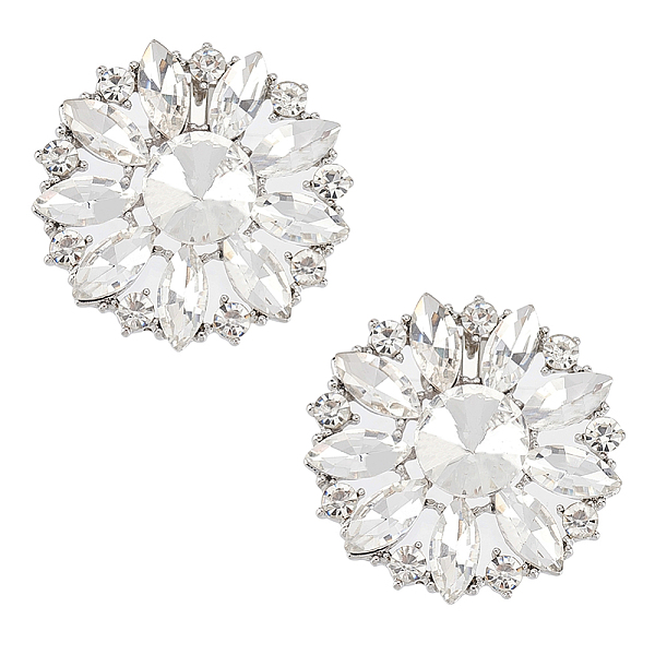 PandaHall Fingerinspire 2Pcs Alloy Rhinestone Shoe Decorations, Detachable Shoe Buckle Clips, with Iron Findings, Flower, Platinum, 45x18mm...
PandaHall Fingerinspire 2Pcs Alloy Rhinestone Shoe Decorations, Detachable Shoe Buckle Clips, with Iron Findings, Flower, Platinum, 45x18mm...