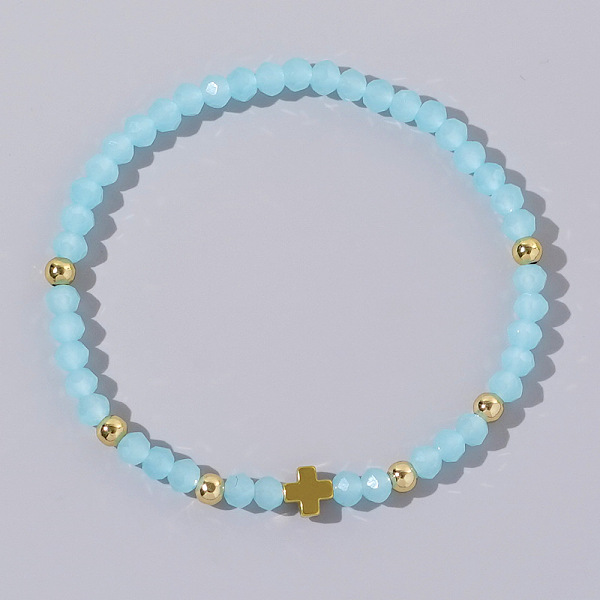 PandaHall Handmade Faceted Seed Beaded Stretch Bracelets, Cross Bracelets for Women Men, Light Blue Glass Cross
PandaHall Handmade Faceted Seed Beaded Stretch Bracelets, Cross Bracelets for Women Men, Light Blue Glass Cross